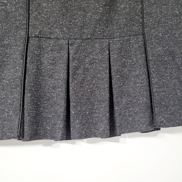 Semantiks Gray Speckled Wool Blend Pleated Skirt Size 12 - Picture 6 of 9